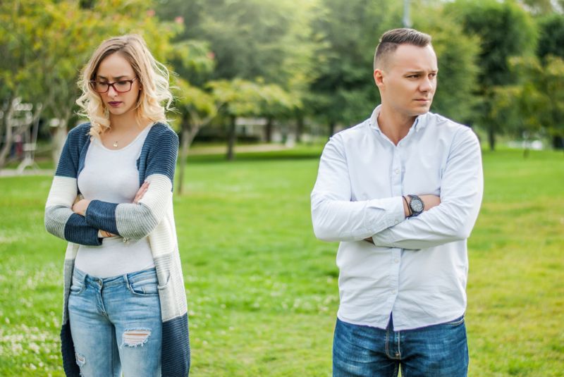upset couple arguing